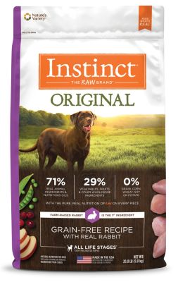 Instinct Original Adult Grain-Free with Real Rabbit Recipe Dry Dog Food - 20 lbs - BB Date: Dec 2026