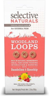 Supreme Selective Naturals Woodland Loops Treats For Guinea Pig, Rabbit, Chinchilla & Degu - 2.8oz
