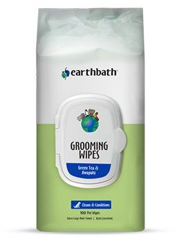 Earthbath Green Tea & Awapuhi Grooming Wipes -100counts