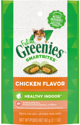 Greenies Feline SmartBites Healthy Indoor Chicken Flavor Dental Cat Treats - 2.1oz
