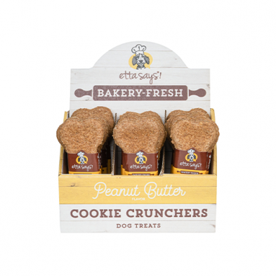 Etta Says! Peanut Butter Cookie Cruncher Dog Treat - 24 Count