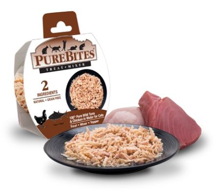 PureBites Wild Skipjack Tuna and Chicken Breast in Water Cat Food Mixer 12x50g