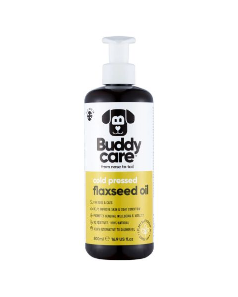 Buddycare Cold Pressed Flaxseed Oil for Dogs & Cats - 16.9 fl oz (500 ml)