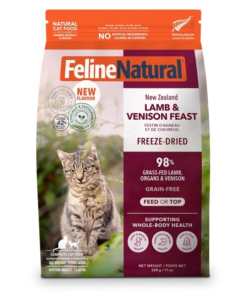 Feline Natural Lamb & Venison Feast Raw Freeze-Dried Cat Food