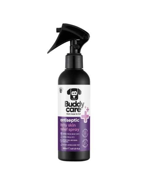 Buddycare Antiseptic Itchy Skin Relief Spray for Dogs & Cats - 6.76 fl oz (200 ml)