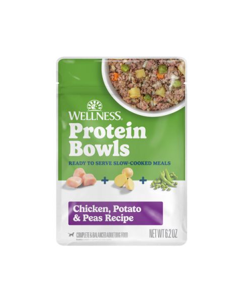 Wellness Protein Bowls Chicken, Potato & Peas Recipe Dog Food Pouches - 12 x 6.2oz