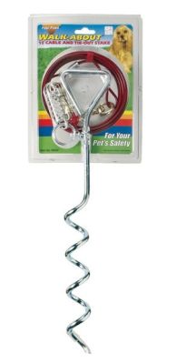 Four Paws Walk About Combo Stake with 15 feet Cable 
