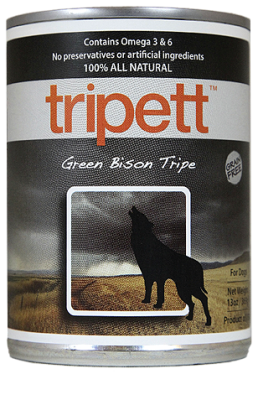 PetKind Tripett Green Bison Tripe Canned Dog Food 