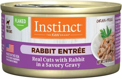 Instinct Rabbit Entree Grain Free Flaked Canned Cat Food - 24x3oz