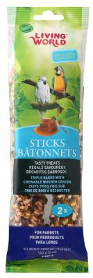 Living World Parrot Sticks - Honey Flavour Treat 5 oz - 2 pack