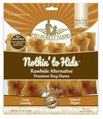 Fieldcrest Farms Nothin' to Hide Peanut Butter Flip Chips Dog Chew - 8ct