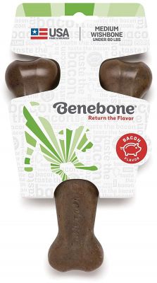 Benebone Bacon Flavored Wishbone Dog Chew Toys
