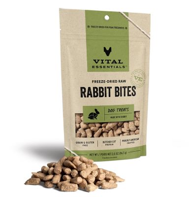 Vital Essentials Freeze-Dried Rabbit Bites Dog Treats