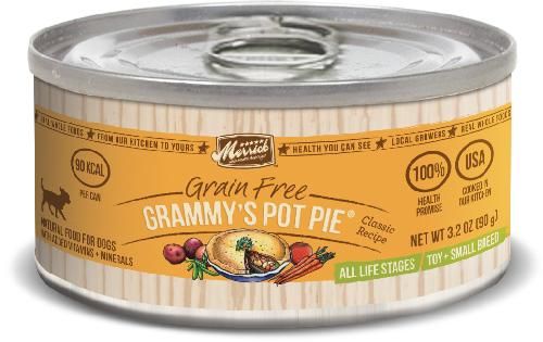 Merrick Classic Grain-Free Grammy's Pot Pie Toy & Small Breed Canned Dog Food 24 x 3oz