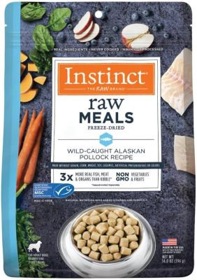 Instinct Raw Meals Grain Free Freeze Dried Alaskan Pollock Recipe Dry Dog Food