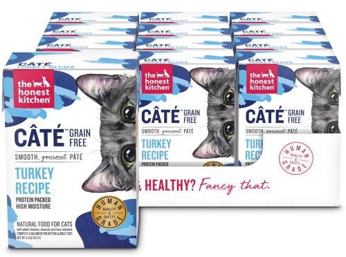 The Honest Kitchen Cate Grain Free Turkey Recipe Pate Wet Cat Food - 12 x 5.5oz