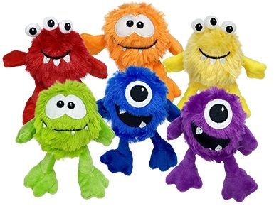 Multipet Minipet Plush Monsters Assorted Dog Toy