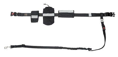 Goo-eez Hands Free Waist Bungee Leash Black and Grey