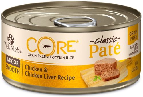 Wellness CORE Grain-Free Indoor Chicken & Chicken Liver Canned Cat Food - 24 x 5.5oz
