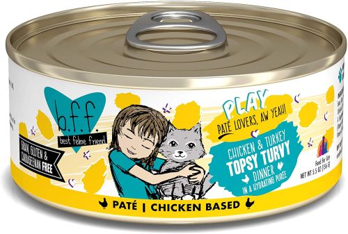 Weruva BFF PLAY Topsy Turvy! Chicken & Turkey Dinner Grain-Free Canned Cat Food