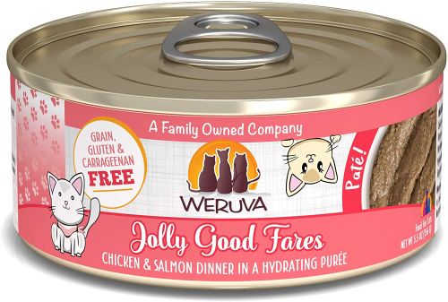 Weruva Jolly Good Fares! Chicken & Salmon Dinner Grain-Free Canned Cat Food