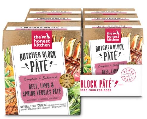 The Honest Kitchen Butcher Block Beef, Lamb & Spring Veggies Pate Wet Dog Food - 6x10.5oz