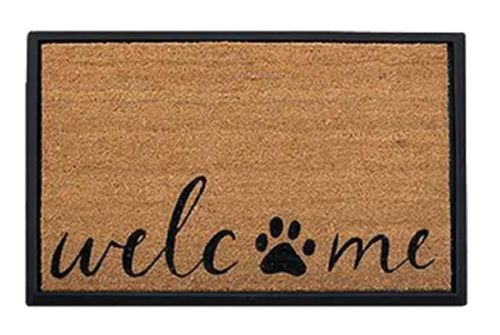 4 CATS & DOGS Welcome + Paw Rectangular Mat Set