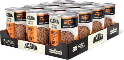 ACANA Premium Pate in Bone Broth Puppy Recipe Canned Dog Food - 12x12.8oz