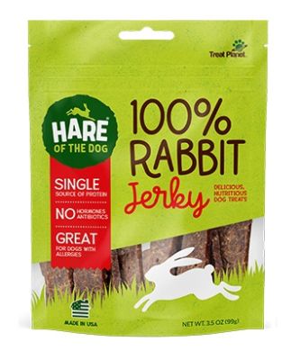 Hare of the Dog Rabbit Jerky Dog Treat 3.5 oz