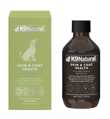 K9 Natural Skin & Coat Health Oil Daily Supplement For Dogs - 175ml