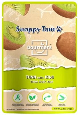 Snappy Tom Gourmers Tuna with Kiwi Grain Free Cat Food Pouches - 12 x 70gm/2.5oz