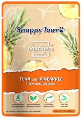 Snappy Tom Gourmers Tuna with Pineapple Grain Free Cat Food Pouches - 12 x 70gm/2.5oz