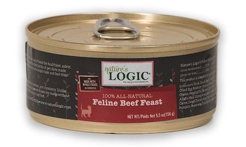 Nature's Logic Grain-Free Feline Beef Feast Canned Cat Food 24 x 5.5oz