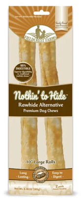 Fieldcrest Farms Nothin' to Hide Peanut Butter Roll Dog Chew - 2ct