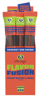 Etta Says! Flavor Fusion Peanut Butter and Honey Dog Chews 1.75oz x 12ct