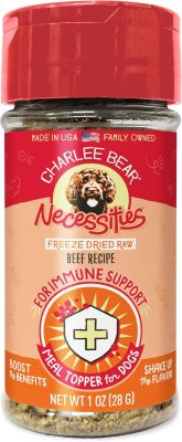Charlee Bear Necessities Freeze-Dried Raw Beef Recipe for Immune Support Meal Topper for Dogs
