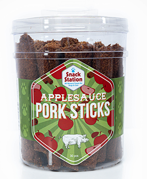 This & That Snack Station Applesauce Pork Sticks Dog Treats - 30 ct