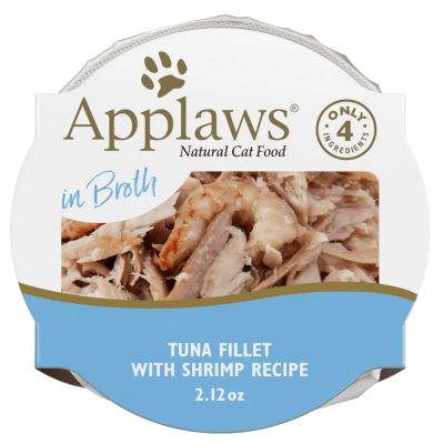Applaws Tuna Fillet with Shrimp in Broth Cat Food Pot 18 x 60g
