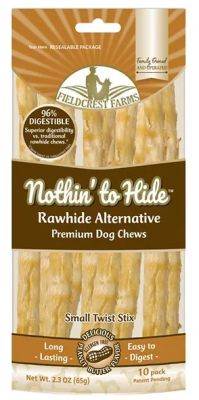 Fieldcrest Farms Nothin' to Hide Peanut Butter Twist Stix Small Dog Chew - 10ct
