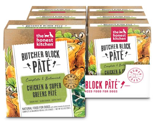 The Honest Kitchen Butcher Block Chicken & Super Greens Pate Wet Dog Food - 6x10.5oz