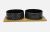 Be One Breed Bamboo & Ceramic Double Dinner Dog Bowl - Black