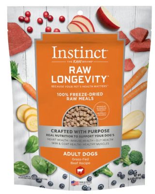 Instinct Raw Longevity Grass-Fed Beef Freeze Dried DOG Food - 16oz