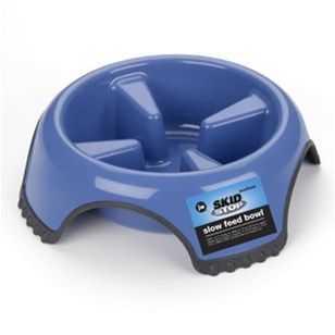 JW Pet Skid Stop Slow Feed Bowls-Assorted Colors