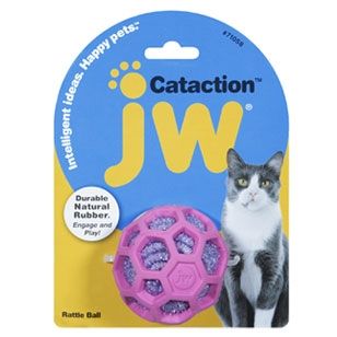 JW Pet Cataction Rattle Ball Cat Toys - Assorted Colors