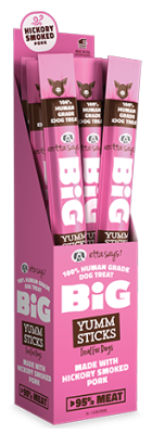 Etta Says! BIG Yumm Sticks Hickory Smoked Pork Dog Treats 24ct