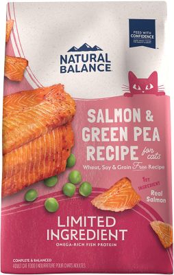 Natural Balance Limited Ingredient Diets Salmon & Green Pea Recipe Dry Cat Food - 10lbs