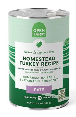 Open Farm Homestead Turkey Pate Canned Dog Food 12 x 12.5 oz