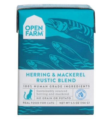 Open Farm Homestead Herring & Mackerel Rustic Blend Wet Cat Food 12 x 5.5oz