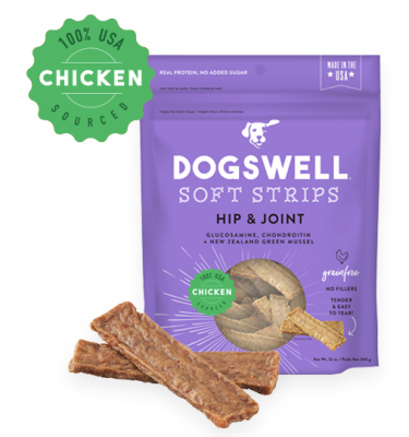 Dogswell Hip & Joint Chicken Soft Strips Dog Treat