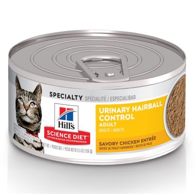 Hill's Science Diet Adult Urinary Hairball Control Savory Chicken Entree Canned Cat Food